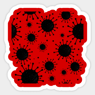 black coronavirus Sticker